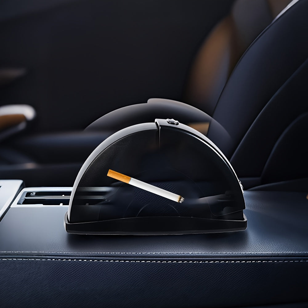 Car Ashtray: It conveniently stores ash and is designed with an openable lid to prevent ash from flying.