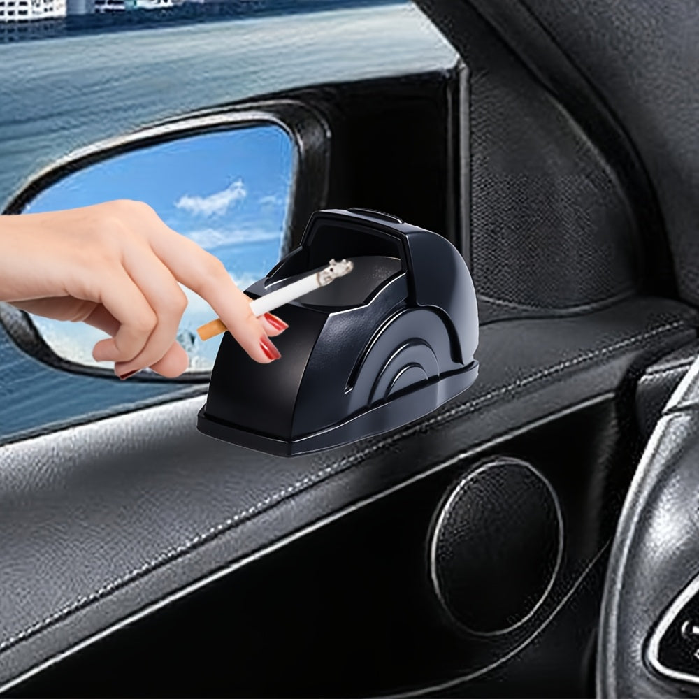 Car Ashtray: It conveniently stores ash and is designed with an openable lid to prevent ash from flying.