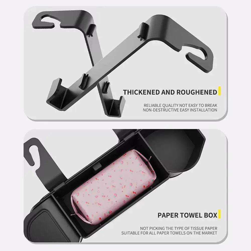 7 In 1 Car Seat Back Cup Holder Storage Box Tissue Box With Hook Auto Backseat Organizer Car Phone Holder For Auto Interior D4I6