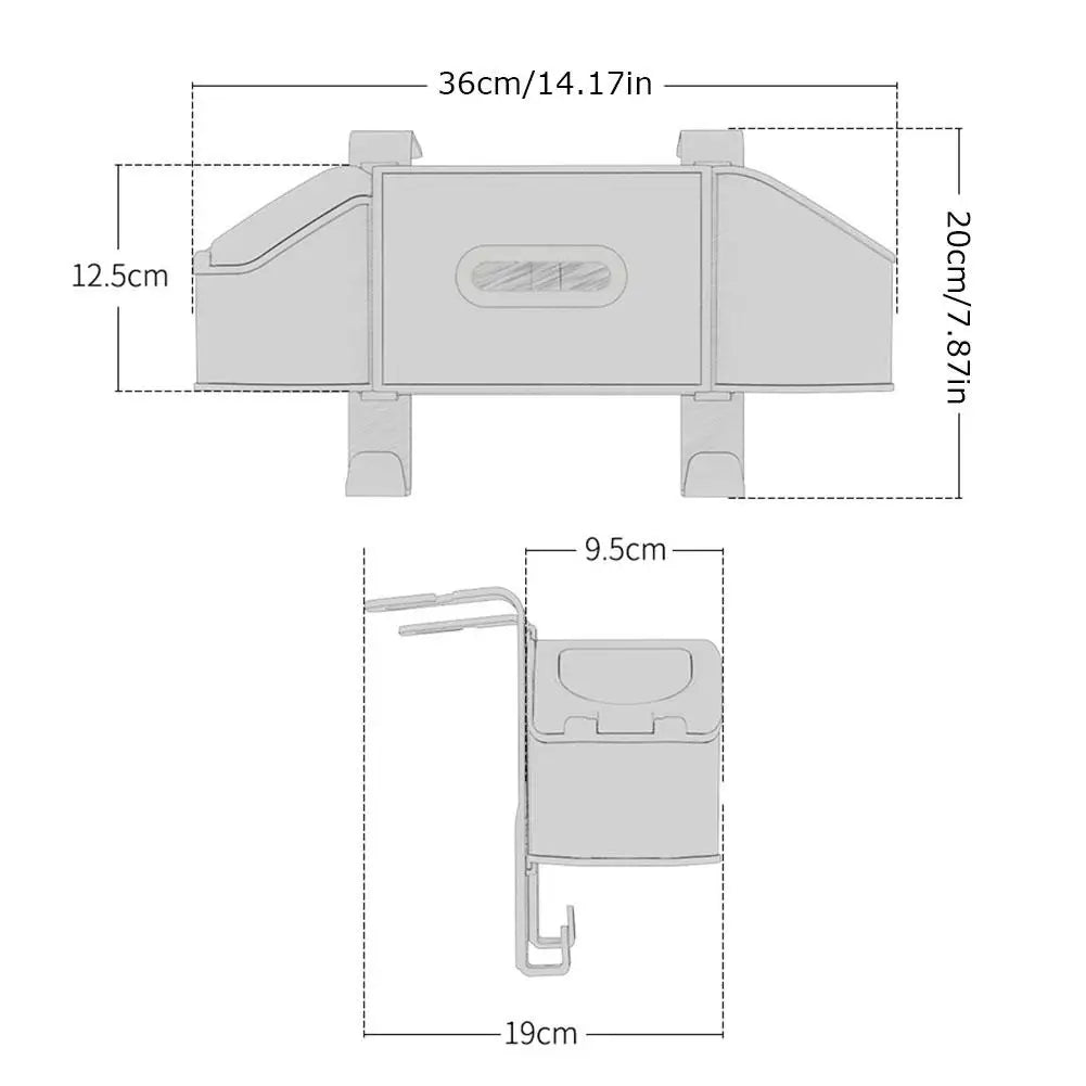 7 In 1 Car Seat Back Cup Holder Storage Box Tissue Box With Hook Auto Backseat Organizer Car Phone Holder For Auto Interior D4I6