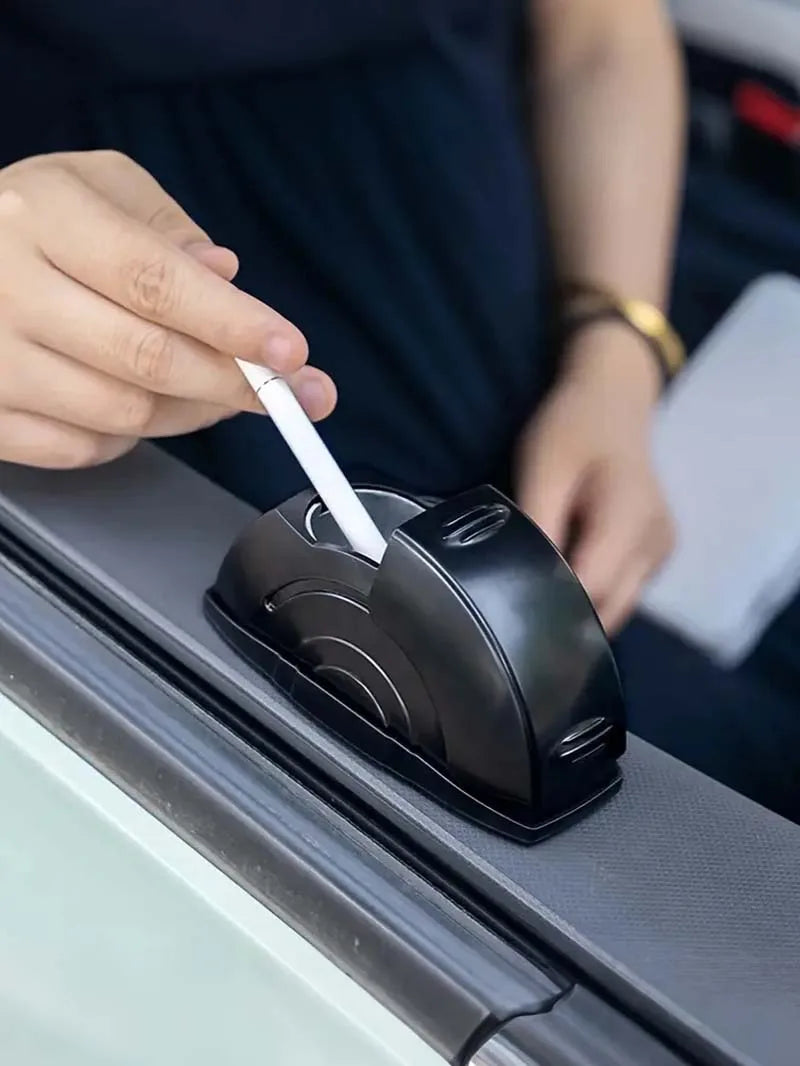 Car Ashtray: It conveniently stores ash and is designed with an openable lid to prevent ash from flying.