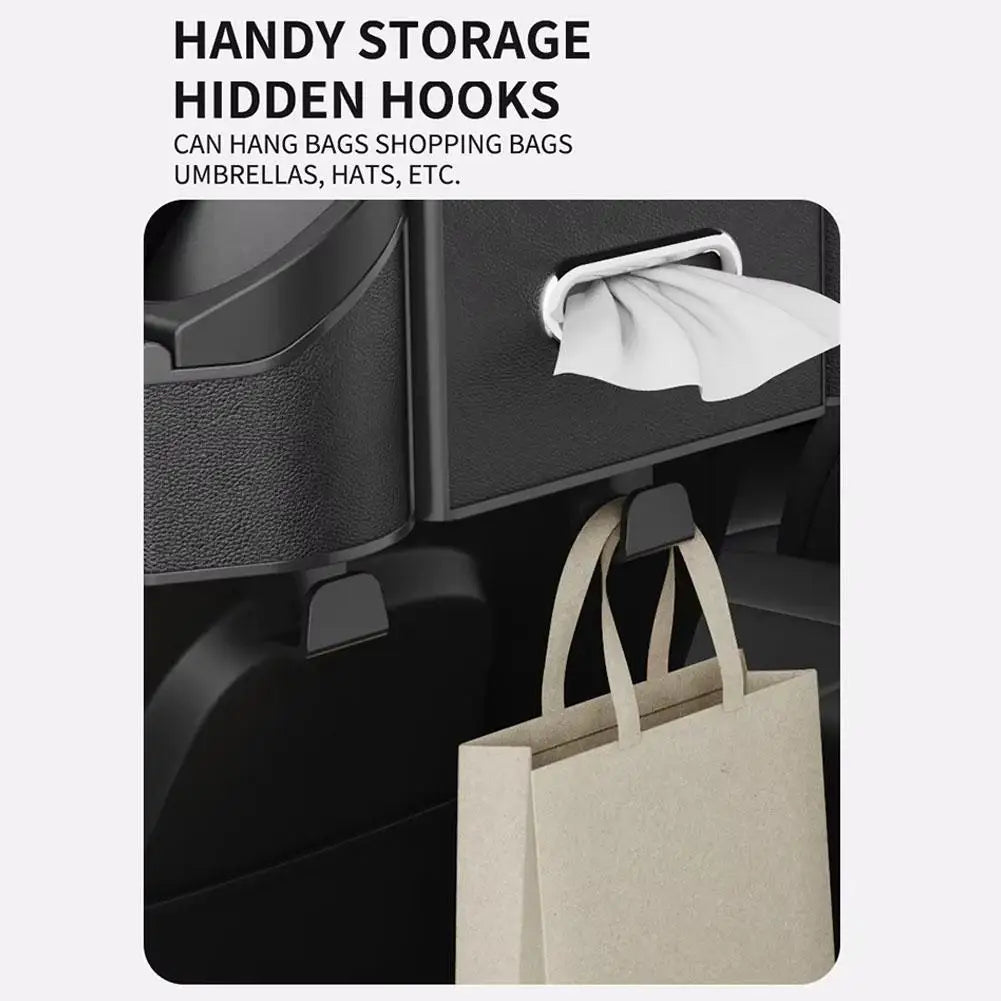 7 In 1 Car Seat Back Cup Holder Storage Box Tissue Box With Hook Auto Backseat Organizer Car Phone Holder For Auto Interior D4I6