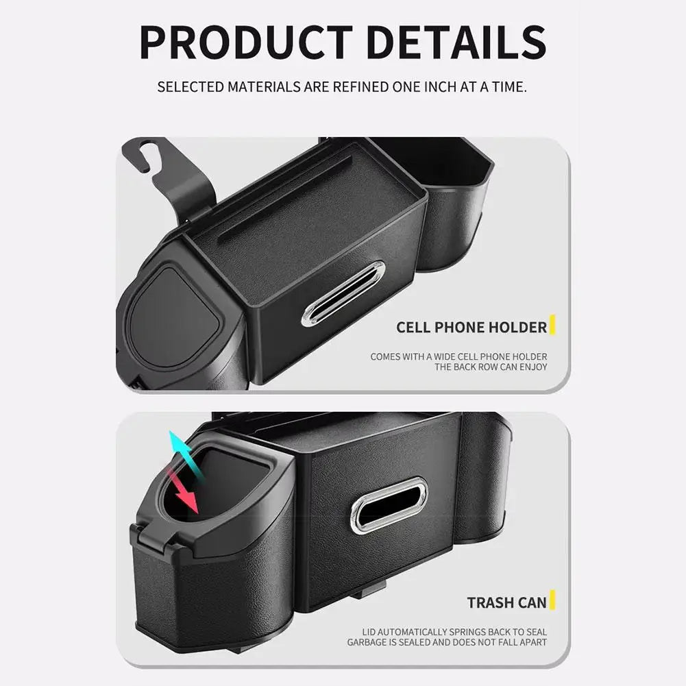 7 In 1 Car Seat Back Cup Holder Storage Box Tissue Box With Hook Auto Backseat Organizer Car Phone Holder For Auto Interior D4I6